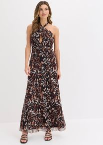 bonprix Maxikleid, schwarz, Gr.48, Modern und feminin: Neckholder-Kleid in Maxi-L&auml;nge mit drapiertem Taillen-Einsatz