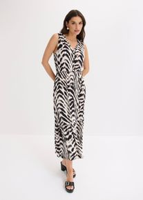 bonprix Jerseykleid aus softem Viskose-Mix, beige, Gr.36/38 (S), modisch bedrucktes Jerseykleid aus softem Viskose-Mix, aus Viskose