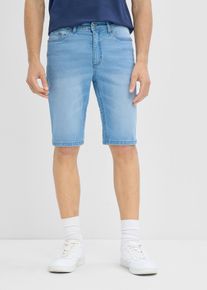 bonprix Stretch-Jeans-Bermuda (2er Pack) mit verst&auml;rktem Schritt Regular Fit, blau, Gr.33, Bermuda-Shorts im 5-Pocket-Style mit Kontrastn&auml;hten und einem dezenten Used-Look im 2er-Pack., 98% Baumwolle