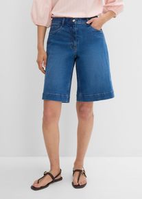 bonprix Jeans-Bermuda Mid Waist aus Bio-Baumwolle, blau, Gr.46, Cradle to Cradle Jeans-Bermuda Mid Waist aus Bio-Baumwolle, 98% Baumwolle (organic)