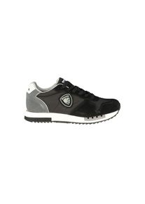 Blauer Schwarzer Polyurethan Herren Sneaker