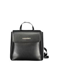 Mario Valentino Schwarzer Polyurethan Damen-Rucksack