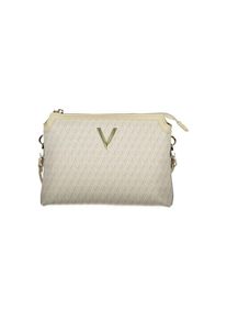 Mario Valentino Beige Polyurethan Damen-Handtasche mit verstellbarem Schultergurt