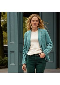 LANDS' END Breitcord-Blazer, Damen,  Blau, Baumwolle, by Lands' End