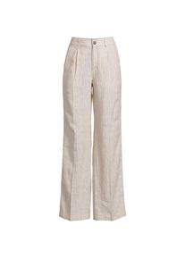 LANDS' END Leinenhose High Waist mit weitem Bein, Damen,  Beige, Leinen, by Lands' End