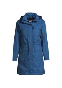 LANDS' END 3-in-1-Wachsjacke aus Baumwollmix, Damen,  Blau, Baumwolle/Nylon, by Lands' End