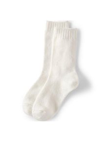 LANDS' END CashTouch Socken, Damen,  Wei&szlig;, by Lands' End
