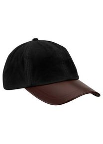 ROMNEYS Wachscap mit Lederschirm schwarz