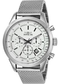 Invicta Speedway 25222 Herren Uhr - Quartz Bewegung - Edelstahl mit Silbernem Zifferblatt - 45 mm