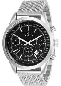 Invicta Speedway 24208 Herren Uhr - Quartz Bewegung - Edelstahl mit schwarzem Zifferblatt - 45 mm