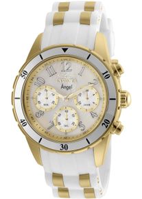 Invicta Angel 24901 Damenarmbanduhr - Quartz Uhrwerk - Edelstahl mit Wei&szlig;em Zifferblatt - 40 mm