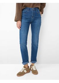 Brax Damen Five-Pocket-Hose Style CAROLA USED REGULAR BLUE, denim blau, Gr. 38