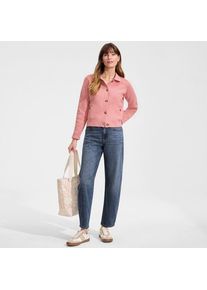 LANDS' END Soft Denim Relaxte Barrel-Jeans Mid Waist, Damen,  Blau, by Lands' End