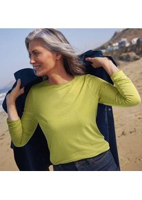 LANDS' END Shirt aus Baumwolle/Modal-Mix mit Rundausschnitt f&uuml;r Damen, Damen, size: regular, Gr&uuml;n, Elasthan/Baumwolle Modal, by Lands' End