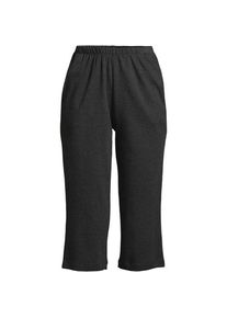 LANDS' END Sport Knit Caprihose, Damen,  Schwarz, Baumwolle, by Lands' End