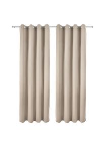 Beautissu Vorhang, Sand, Textil, 140x245x1 cm, Wohntextilien, Gardinen & Vorh&auml;nge, Fertiggardinen, &Ouml;senschals