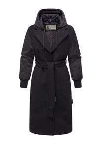 Marikoo Damen Wickelmantel mit Kapuze & G&uuml;rtel &ndash; Modell Tjadee