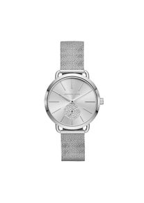 Trendige Damenuhr der Marke Michael Kors in der Farbe Silber. Die Uhr hat ein Armband, das auch kleiner gemacht werden kann, das Geh&auml;use hat einen Durchmesser von 37mm und das Uhrwerk ist Quarz. Marke: Michael KorsModellname: MK3843 (37mm)Kategorie: DamenuhrMaterialien: EdelstahlFarbe: silber