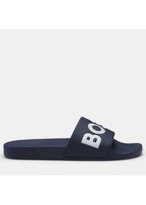 Herren BOSS Aryeh Italienische Sandalen mit gro&szlig;em Logo-Detail in Dunkelblau