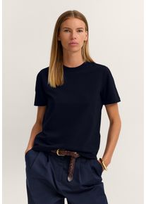 Bugatti Damen T-Shirt aus elastischer Baumwolle mit Rundhalsausschnitt