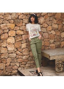 LANDS' END 7/8-Cargohose aus Lyocell-Mischung Mid Waist, Damen,  Gr&uuml;n, Baumwolle/Lyocell (Viskose)/Baumwoll-Mischung, by Lands' End