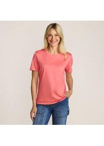 LANDS' END Supima Kurzarm-Shirt mit rundem Ausschnitt f&uuml;r Damen, Damen, size: regular, Gelb, Baumwolle, by Lands' End