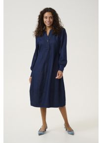 Culture Kleid L&auml;ssiger Schnitt Rinse Wasche blue