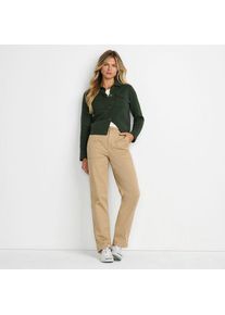 LANDS' END Feinstrick-Baumwolljacke, Damen,  Gr&uuml;n, Baumwolle, by Lands' End
