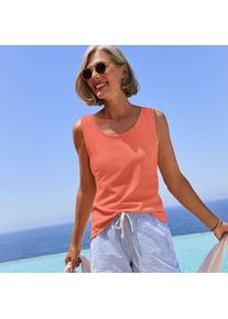 LANDS' END Baumwoll-Top, Damen,  Orange, Baumwolle, by Lands' End