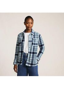 LANDS' END Anyweather Fleece-Hemdjacke, Damen,  Blau, Polyester, by Lands' End