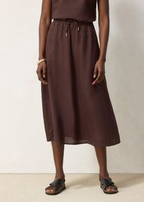 bonprix Maxirock aus reinem Leinen, braun, Gr.48, sch&ouml;ner Maxirock aus hochwertigen Leinen und bequemen Bund