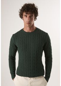 Pullover Pullover Mit Rundhalsausschnitt Aus Kabelstrick