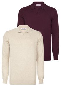 Pullover Pullover Mit Polo-Kragen 2Er-Pack