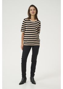 Kaffe Strickpullover Regular fit black offwhite