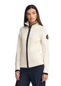 Cardigan ecru mit maritimem Polo Club-Patch