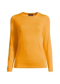 LANDS' END Merinopullover mit Rundhalsausschnitt, Damen,  Orange, by Lands' End