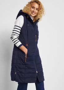 bonprix Longsteppweste, blau, Gr.36, Bequeme und gesteppte Long-Weste