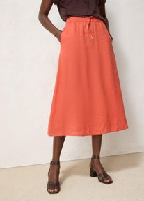 bonprix Maxirock aus reinem Leinen, rot, Gr.46, sch&ouml;ner Maxirock aus hochwertigen Leinen und bequemen Bund