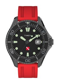 Timex Deep Water Tiburon Automatic Rot Herren Armbanduhr TW2W21000