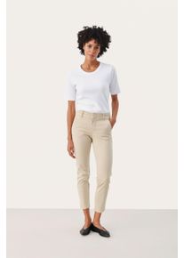 PART TWO Casual Hose Gerade Passform White Pepper beige