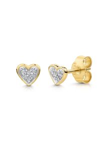 Diamonds by Ellen K. Ohrstecker 585/- Gelbgold bicolor 12 Brill. 0,052ct. Herz
