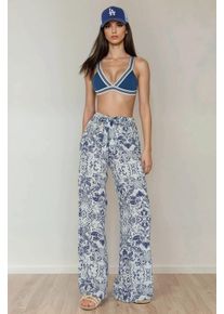 Bedruckte Weite Beinen Hose mit Kordelzug