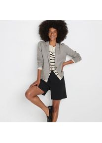 LANDS' END Feinstrick-Blazer aus Baumwolle, Damen,  Grau, by Lands' End