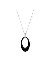 Luxenter 925 Sterlingsilber und Schwarz lackierte Halskette mit Rhodium - Onves