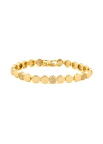 Luxenter Armband aus funkelnden Zirkonia, veredelt mit 18 Karat Gelbgold &ndash; Sywi