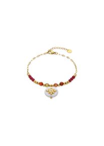 Luxenter Armband aus wei&szlig;em Perlmutt in 18k Gelbgold - Zador