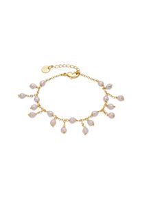 Luxenter Armband aus wei&szlig;em Kristall mit 18 Karat Gelbgold-Finish &ndash; Fyre