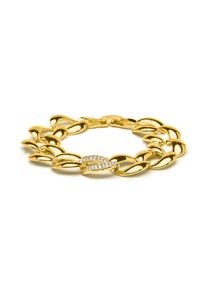 Luxenter Armband mit funkelnden Zirkonia-Steinen, 18 Karat Gelbgold-Finish &ndash; Shinthi