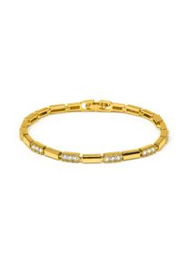 Luxenter Armband aus funkelnden Zirkonia mit 18 Karat Gelbgold-Finish &ndash; Tavli