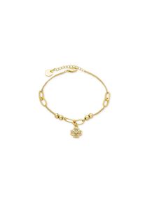 Luxuri&ouml;ses Armband aus gl&auml;nzenden Zirkonen in 18 Karat Gelbgold - Wilya